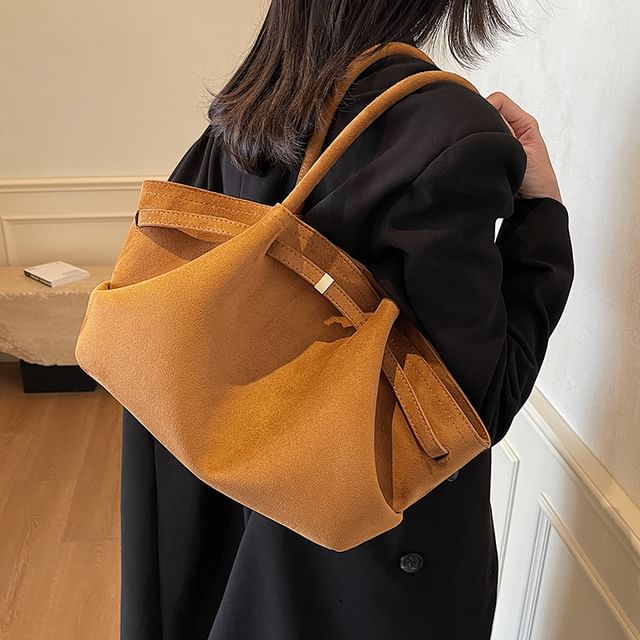 Suede Bag Faux Tote