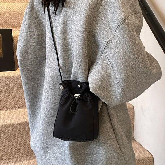 Drawstring Bucket Bag Plain