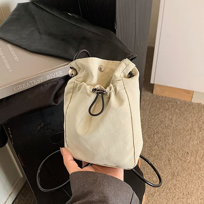 Drawstring Bucket Bag Plain