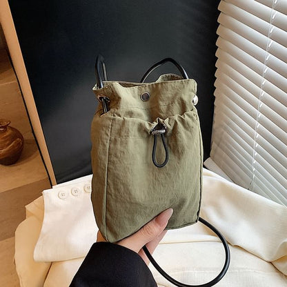 Drawstring Bucket Bag Plain
