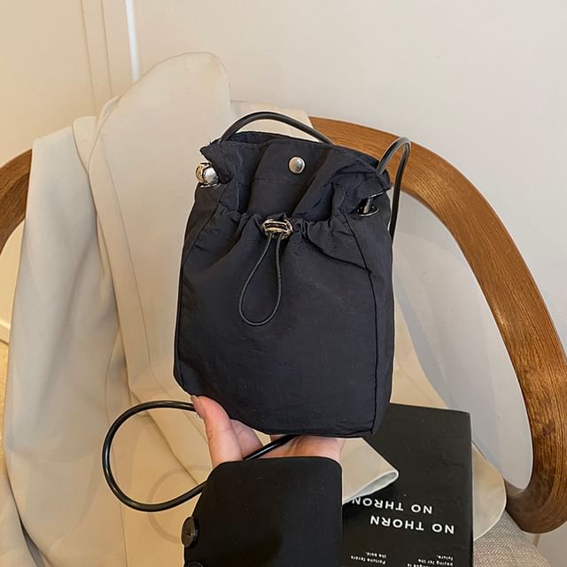 Drawstring Bucket Bag Plain