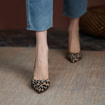 High Heel Leopard Pumps