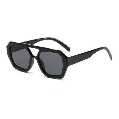 Double Bridge Geometric Sunglasses