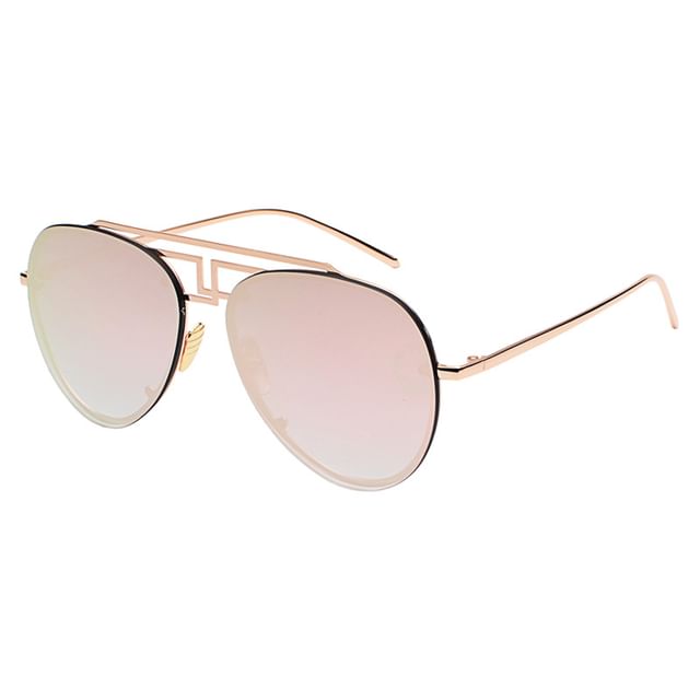 Double Bridge Metal Frame Sunglasses