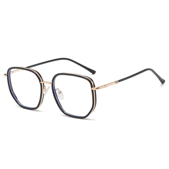 Square Metal Frame Blue Light Blocking Eyeglasses
