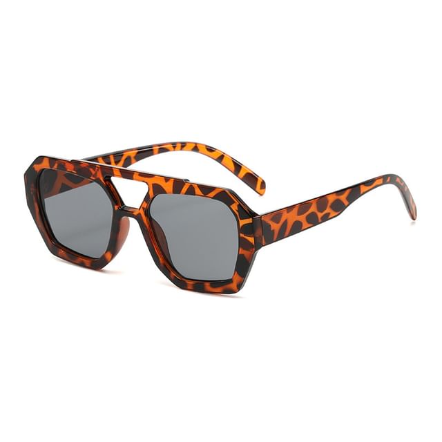 Double Bridge Geometric Sunglasses