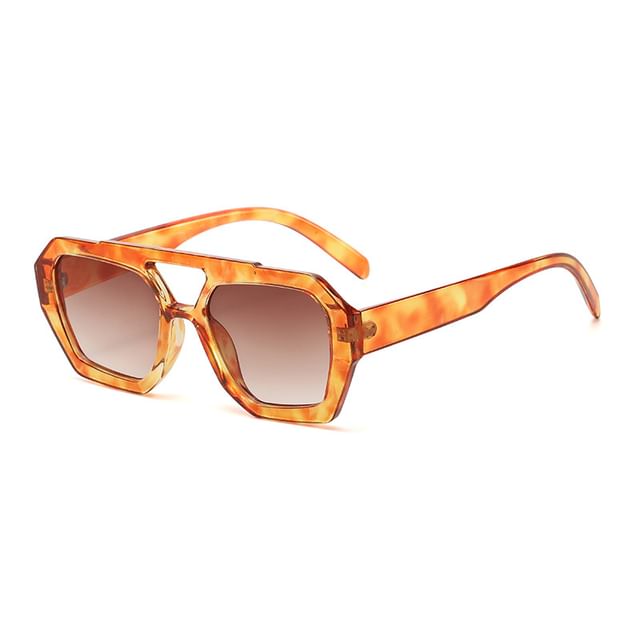 Double Bridge Geometric Sunglasses