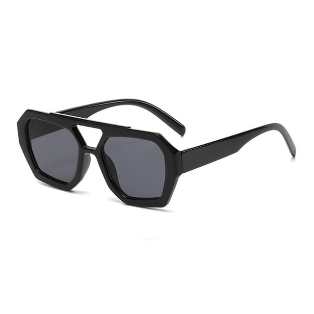 Double Bridge Geometric Sunglasses