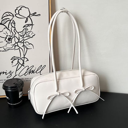 Shoulder Bow Faux Bag Leather