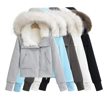 Faux Fur Zip-Up Parka