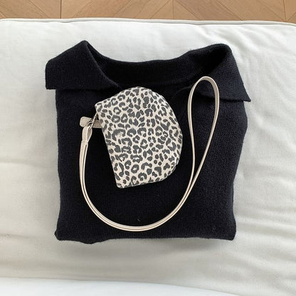 Leopard Print Pouch Necklace