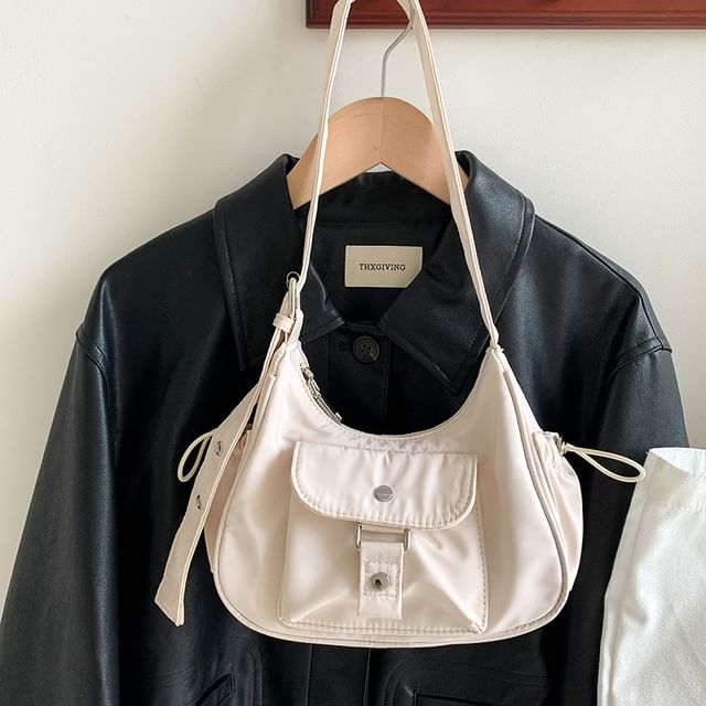 Multi-Pocket Drawstring Shoulder Bag