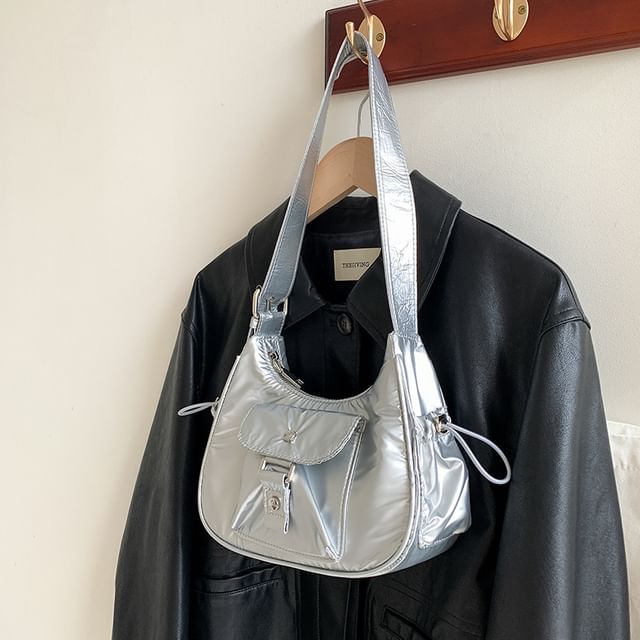 Multi-Pocket Drawstring Shoulder Bag