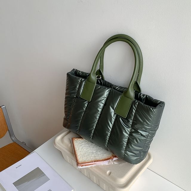 Plain Ribbed Tote Bag
