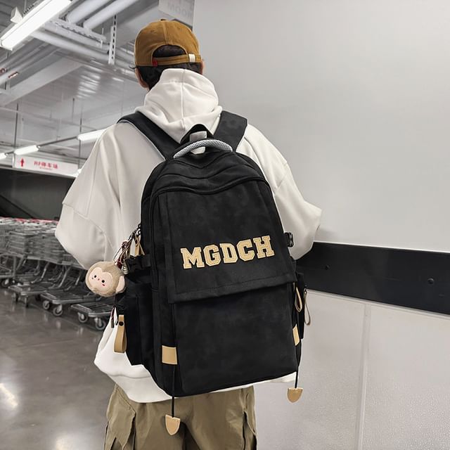 Tie Dye Lettering Applique Nylon Laptop Backpack / Bag Charm / Set