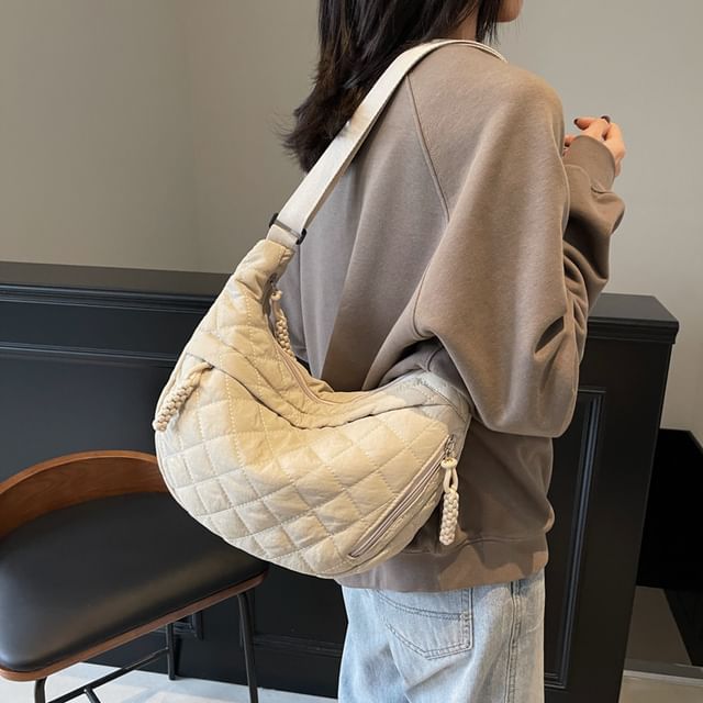Plain Quilted Crossbody Bag