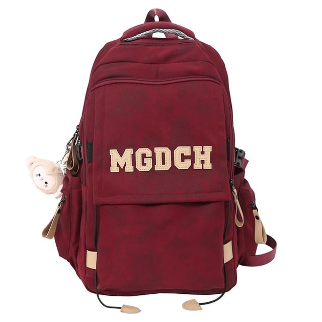 Tie Dye Lettering Applique Nylon Laptop Backpack / Bag Charm / Set