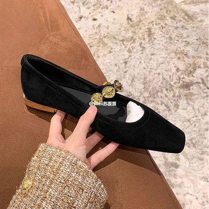 Heel Plain Low Accent Metal Mary Pumps Jane