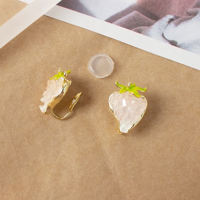 Strawberry Stud Earring / Clip-On Earring