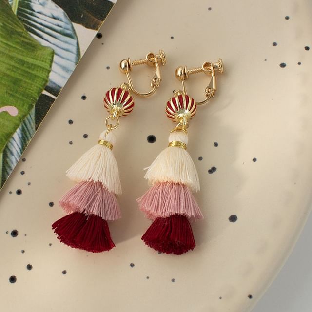 Tassel Drop Earring / Clip-On Earring