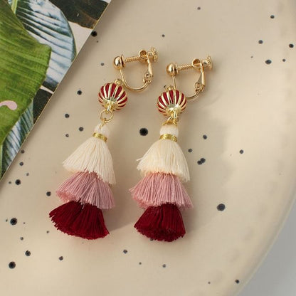 Tassel Drop Earring / Clip-On Earring