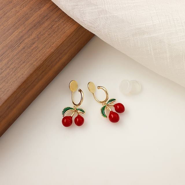 Cherry Drop Earring / Clip-On Earring