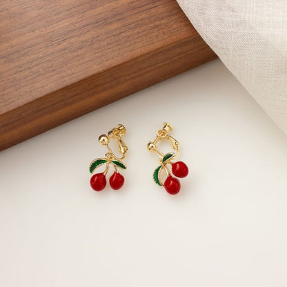 Cherry Drop Earring / Clip-On Earring