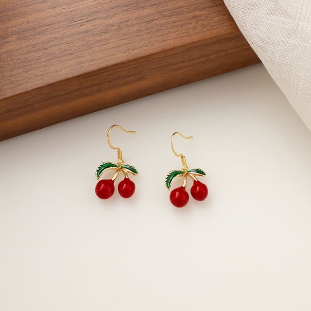 Cherry Drop Earring / Clip-On Earring