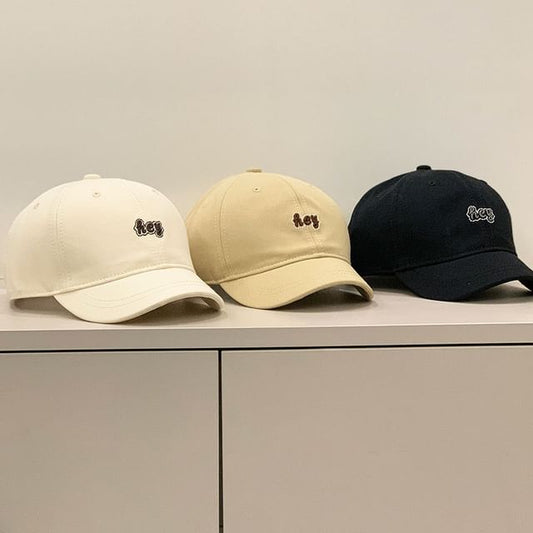 Letter Embroidered Cap