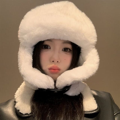 Fleece Hat Trapper Plain