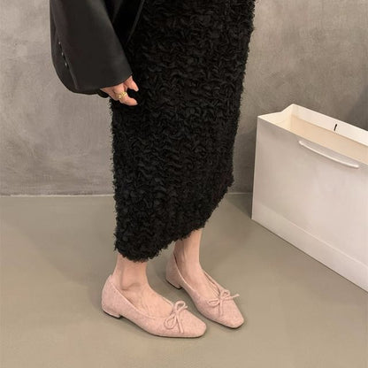 Square Toe Bow Flats