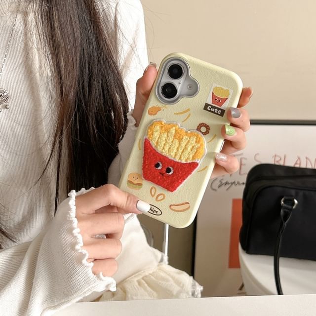 Fast Food Embroidered Phone Case