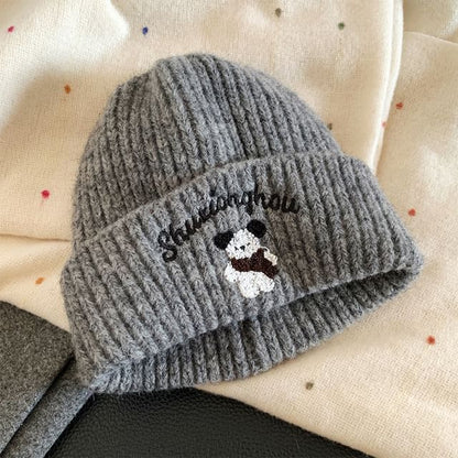 Dog Embroidered Beanie