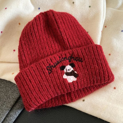 Dog Embroidered Beanie