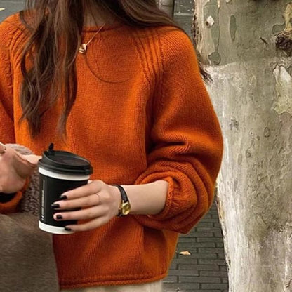 Crew Neck Plain Sweater