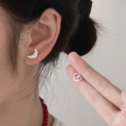 Pastry Asymmetrical Stud Earring / Clip On Earring