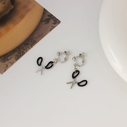 Scissor Drop Earring / Clip On Earring
