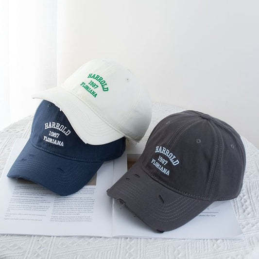 Lettering Embroidery Cap