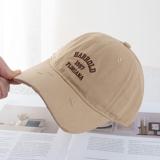 Lettering Embroidery Cap