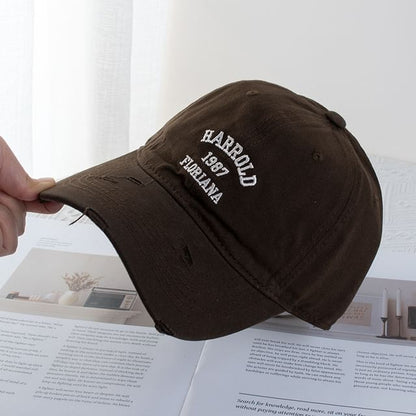 Lettering Embroidery Cap