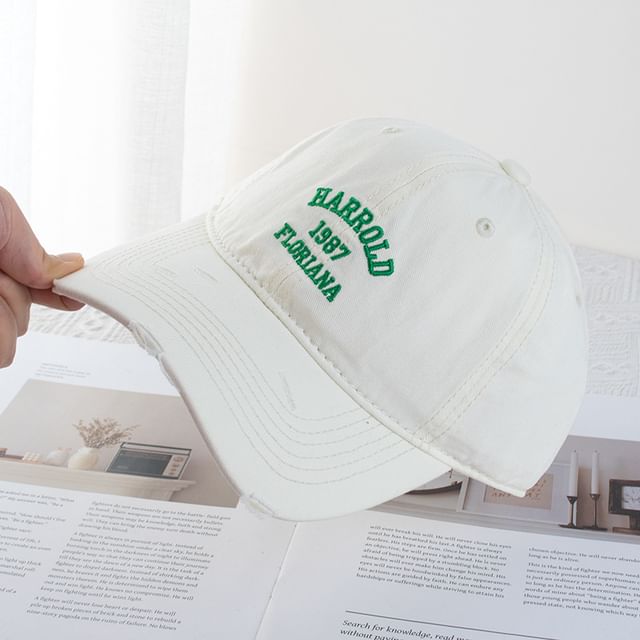 Lettering Embroidery Cap