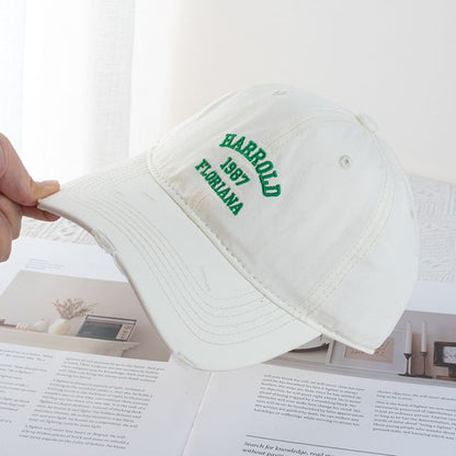 Lettering Embroidery Cap