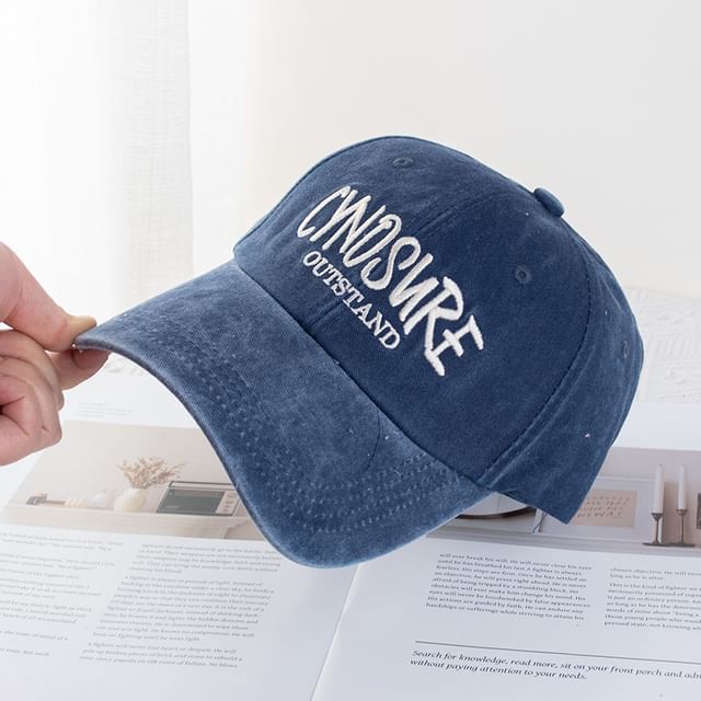 Lettering Washed Cap