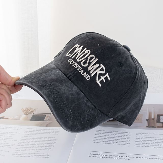 Lettering Washed Cap