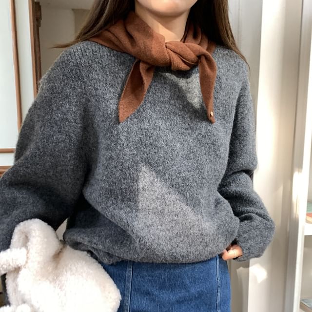 Heart Buttoned Scarf