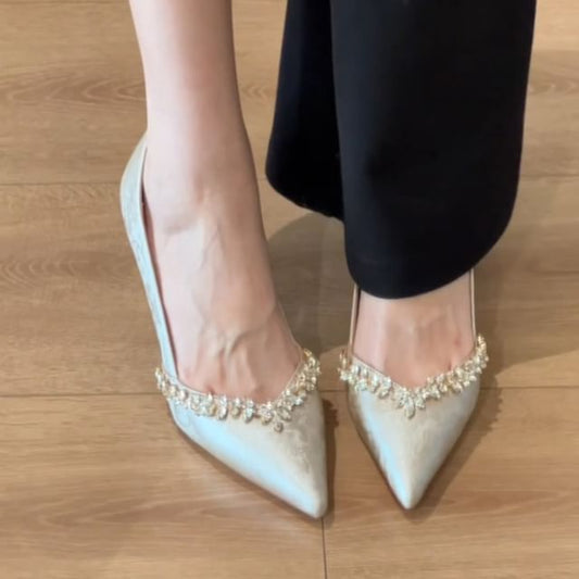 Rhinestone High Pumps Heel