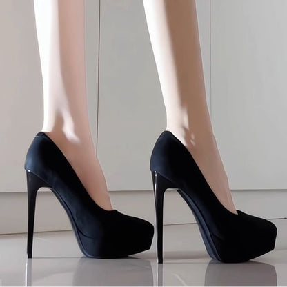 Platform Stiletto Heel Pumps