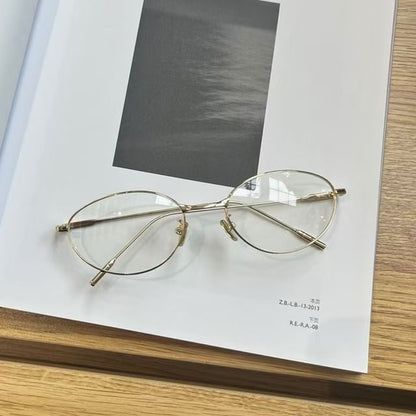 Oval Thin Frame Eyeglasses