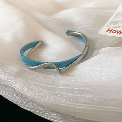 Twisted / Leopard Print Open Bangle