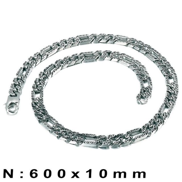 Debossed Chained Necklace & Bracelet Set